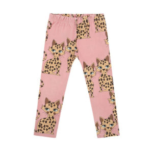 Dear Sophie legging met luipaard print voor meiden in de kleur roze. Deze legging heeft een elastische tailleband voor extra draagcomfort.