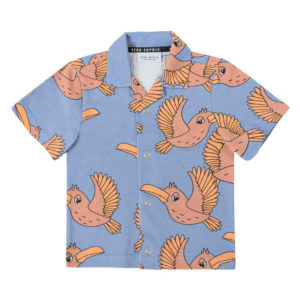 Shirt met vogel print voor jongens in de kleur blauw van Dear Sophie.