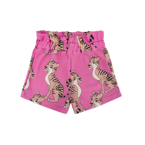 Roze korte broek met tijger print voor meisjes van Dear Sophie.