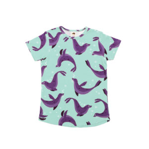 Munt t-shirt met zeehond print voor jongens en meisjes van Mullido.