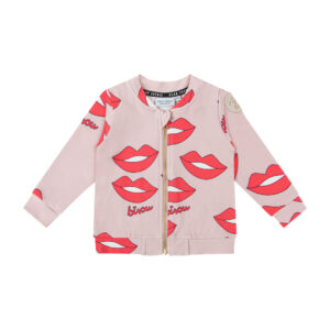 Vest met kus print voor meisjes in de kleur roze van Dear Sophie.