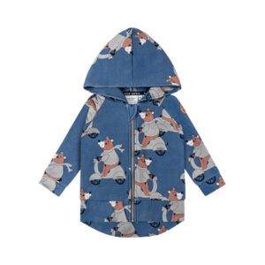 Blauwe vest met beren print voor jongens en meisjes van Dear Sophie.