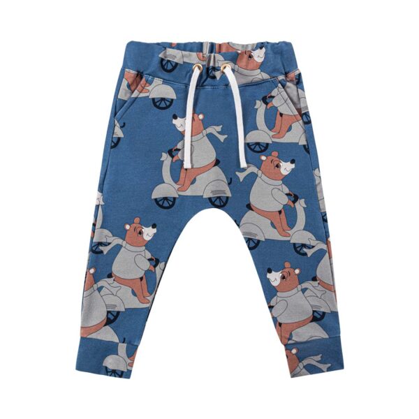 Blauwe broek met beren print voor jongens en meisjes van Dear Sophie.