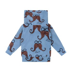 Blauwe sweater met snor print voor jongens en meiden van Dear Sophie.